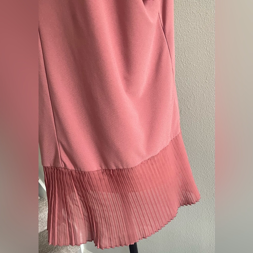Love Scarlett Pleated Ruffle Sleeve Blouse Pink Size Large - Picture 3 of 9